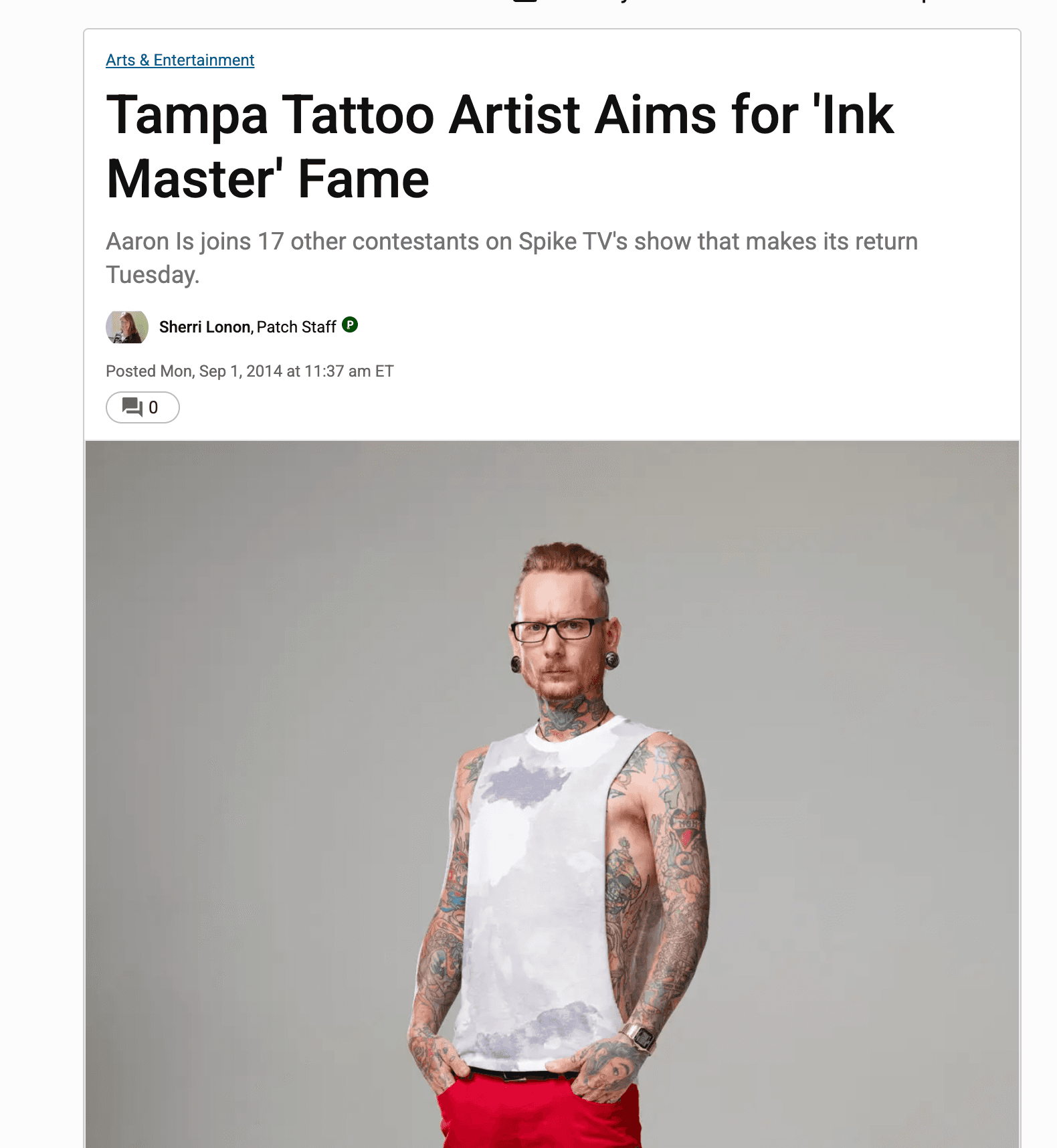 Tampa Tattoo Artist Aims for 'Ink Master' Fame